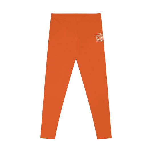 Fitness – Leggings – Orange – Scan for Motivation - QR NATION