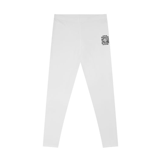 Fitness – Leggings – White – Scan for Motivation - QR NATION