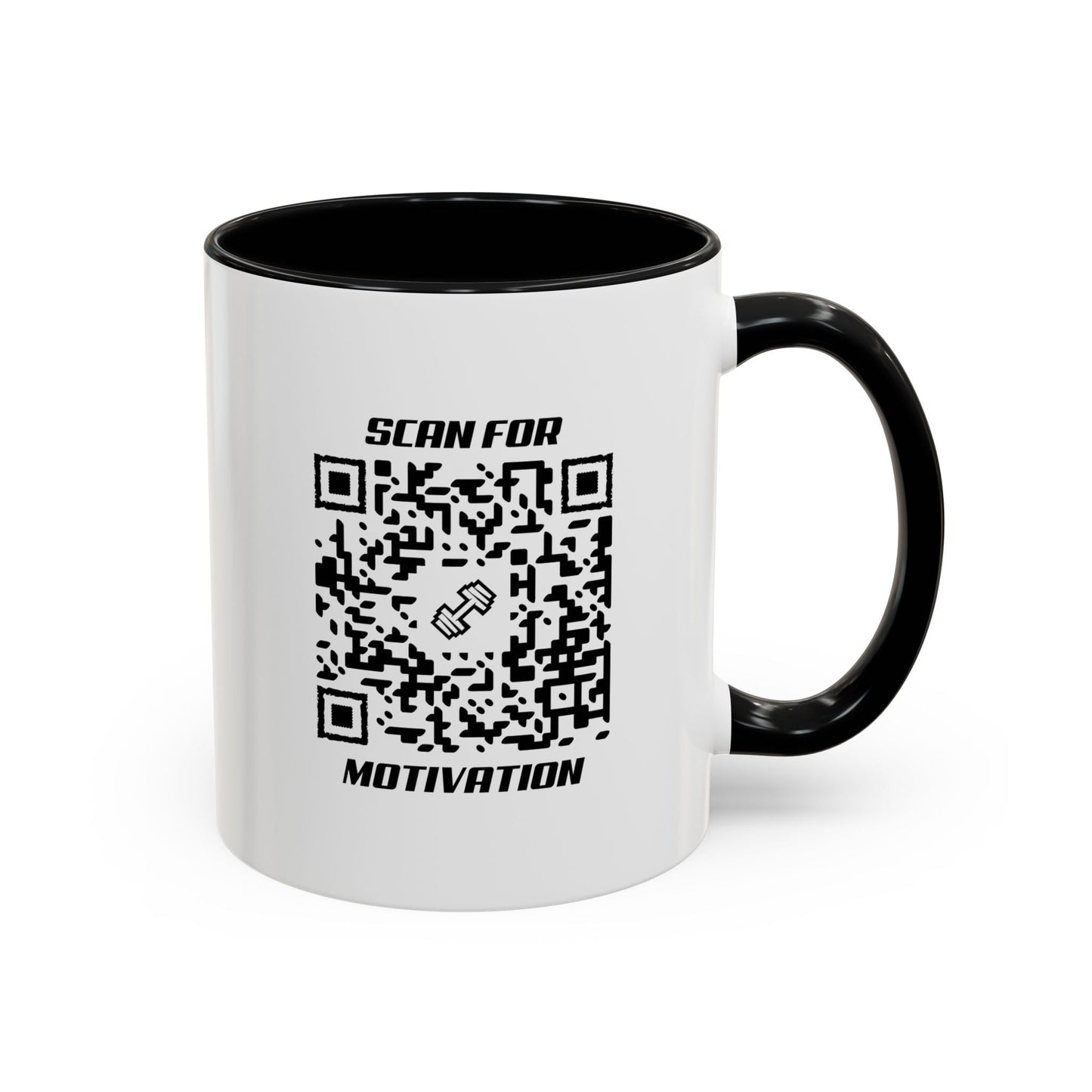 Fitness – Mug – Black – Scan for Motivation - QR NATION