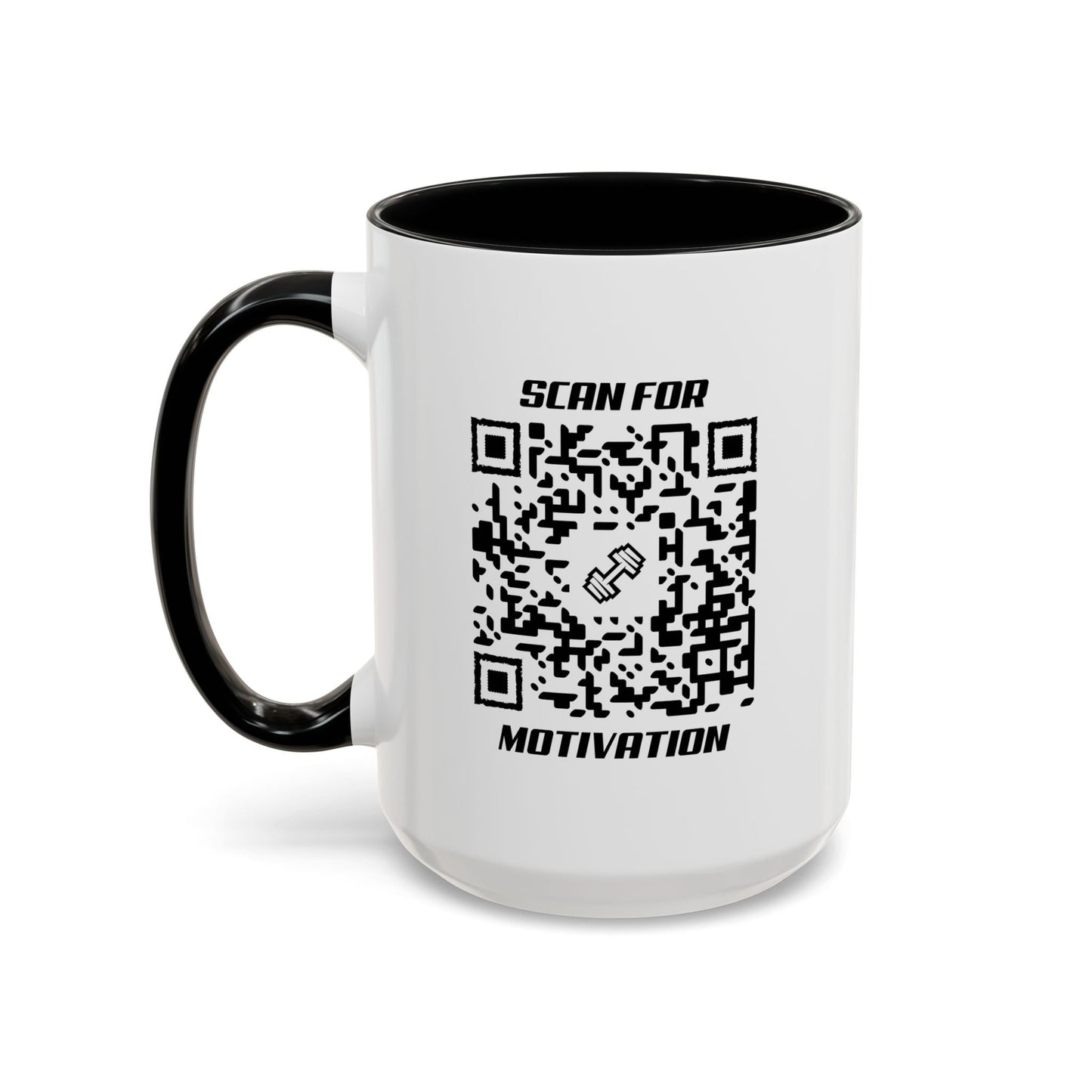 Fitness – Mug – Black – Scan for Motivation - QR NATION
