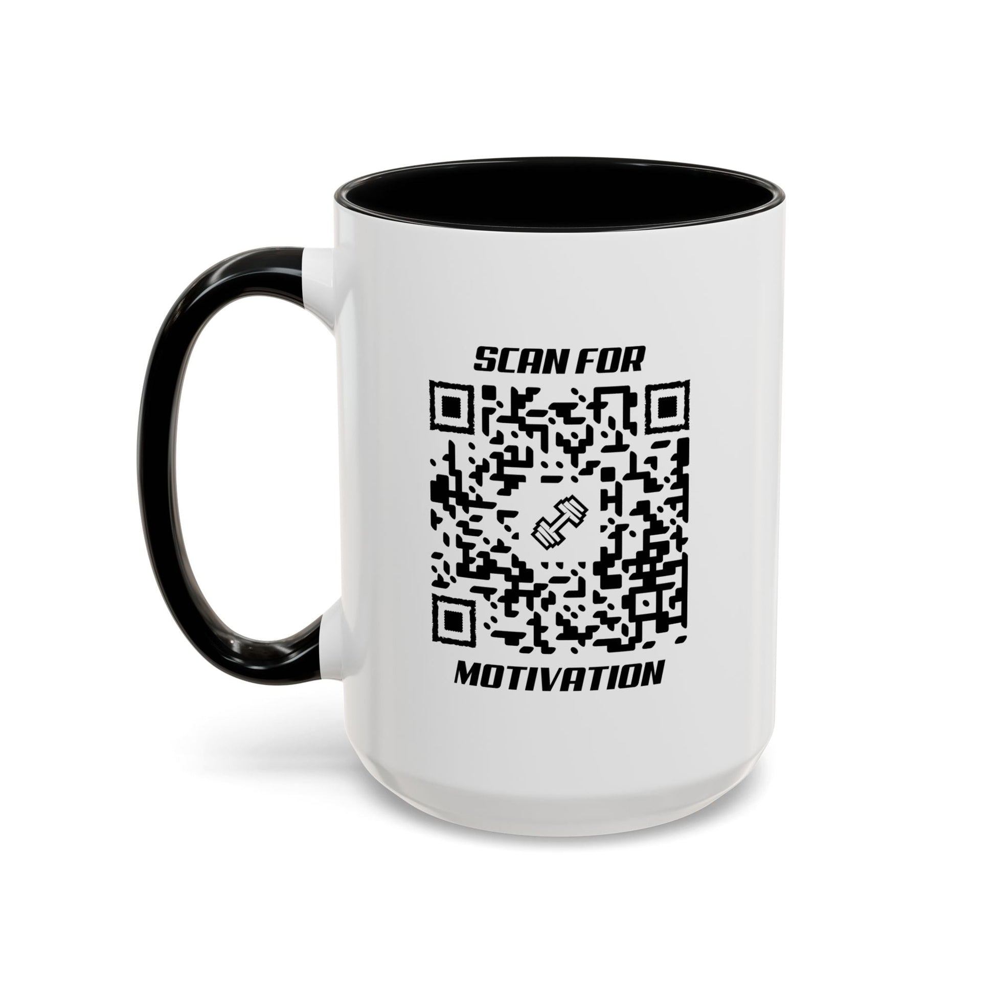 Fitness – Mug – Black – Scan for Motivation - QR NATION