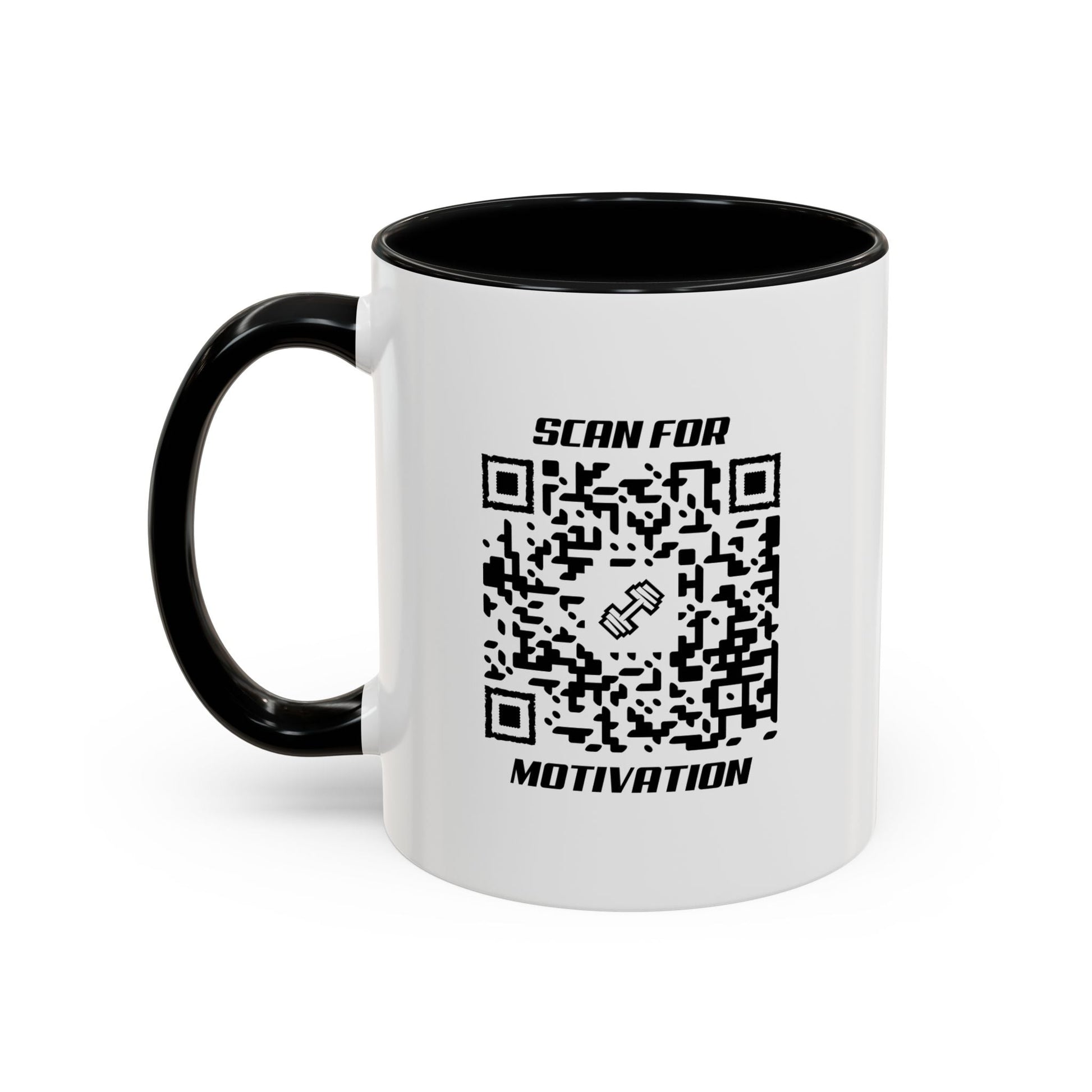 Fitness – Mug – Black – Scan for Motivation - QR NATION