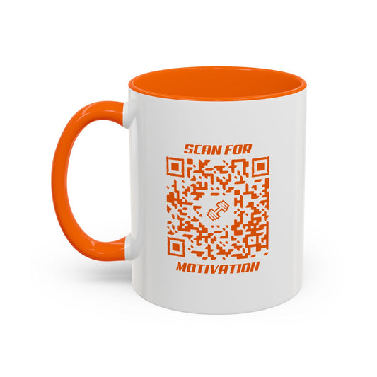 Fitness – Mug – Orange – Scan for Motivation - QR NATION