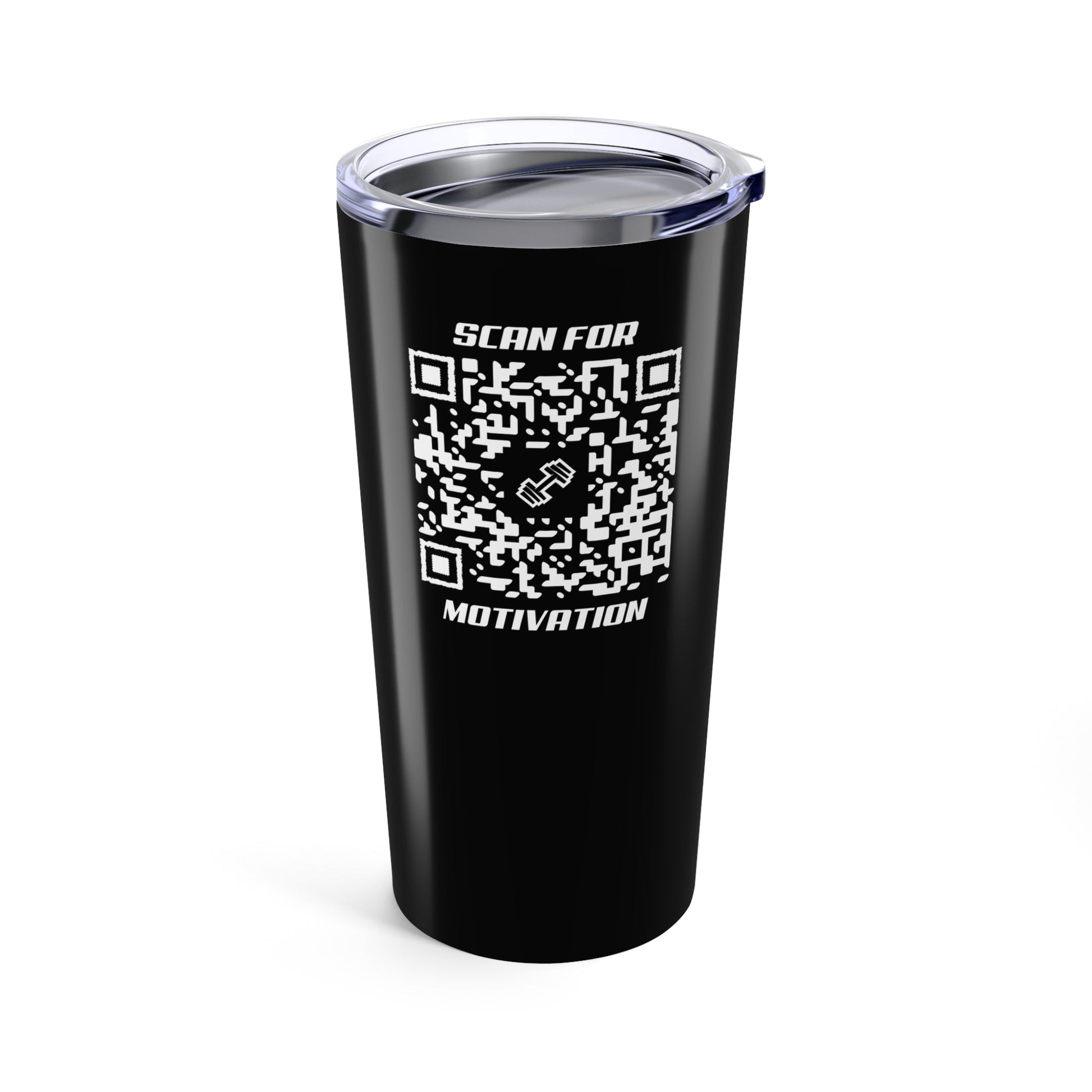 Fitness – Tumbler – Black – Scan for Motivation - QR NATION
