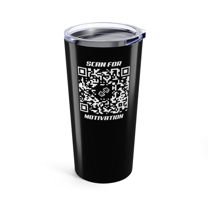 Fitness – Tumbler – Black – Scan for Motivation - QR NATION