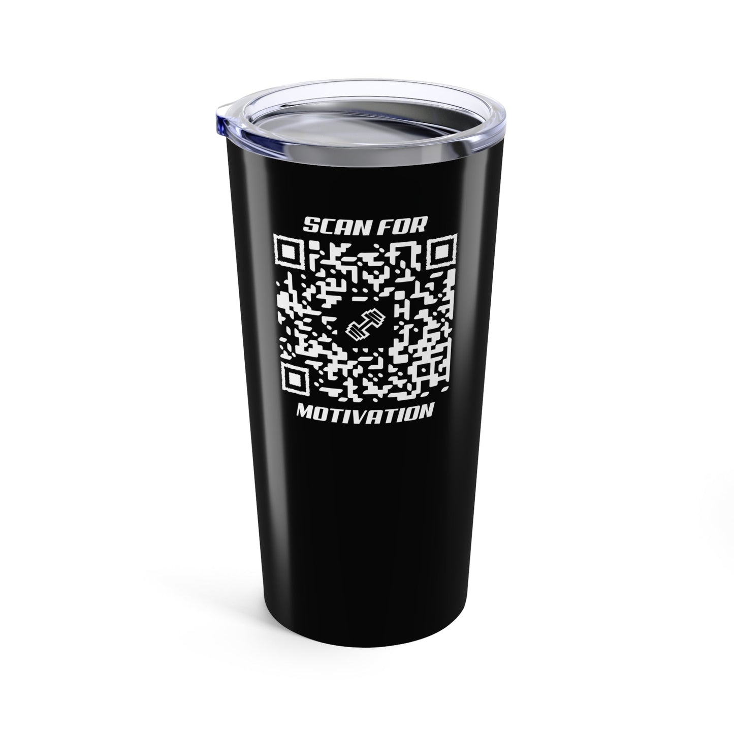 Fitness – Tumbler – Black – Scan for Motivation - QR NATION