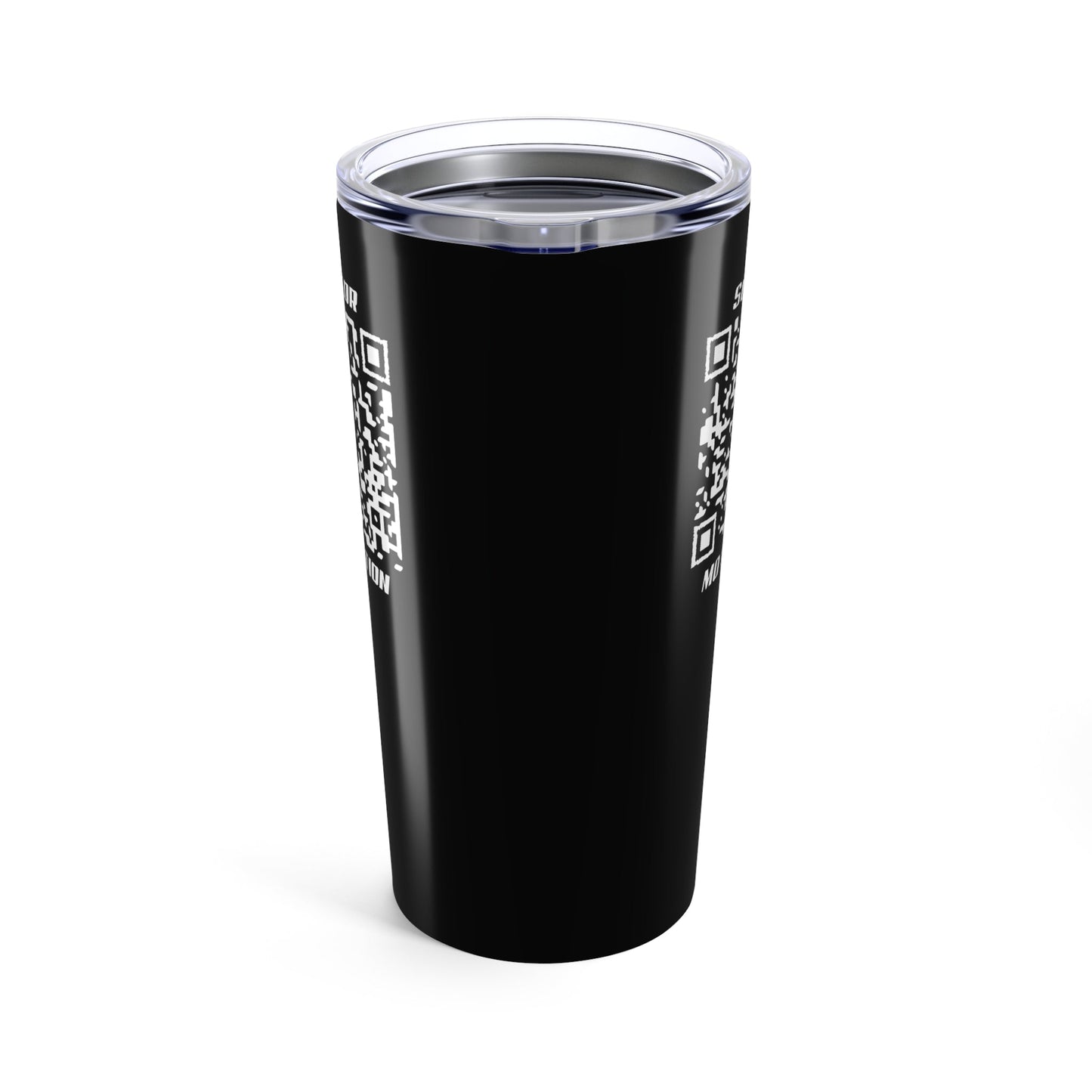 Fitness – Tumbler – Black – Scan for Motivation - QR NATION