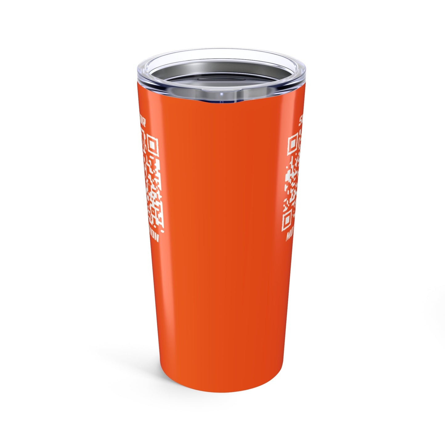 Fitness – Tumbler – Orange – Scan for Motivation - QR NATION