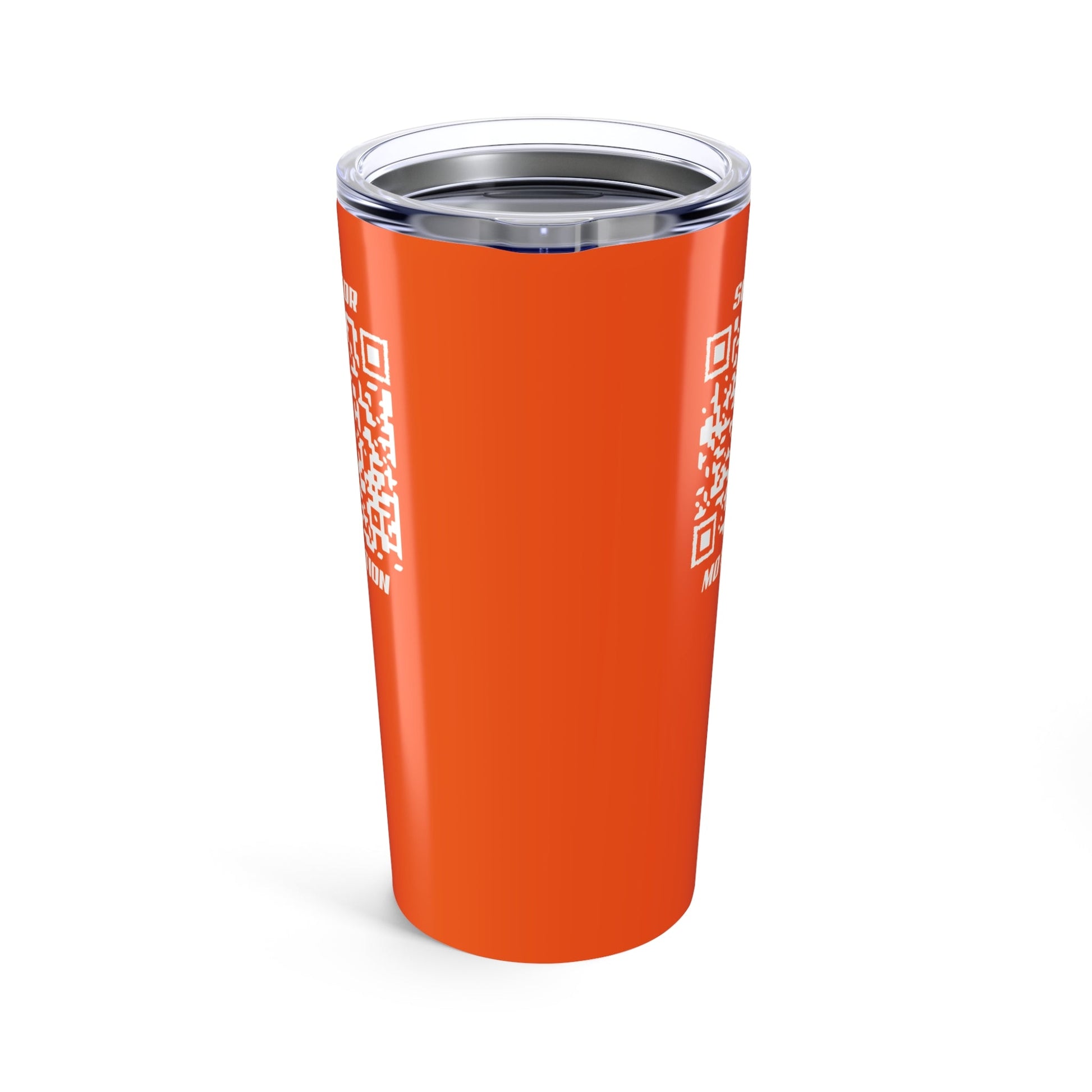 Fitness – Tumbler – Orange – Scan for Motivation - QR NATION
