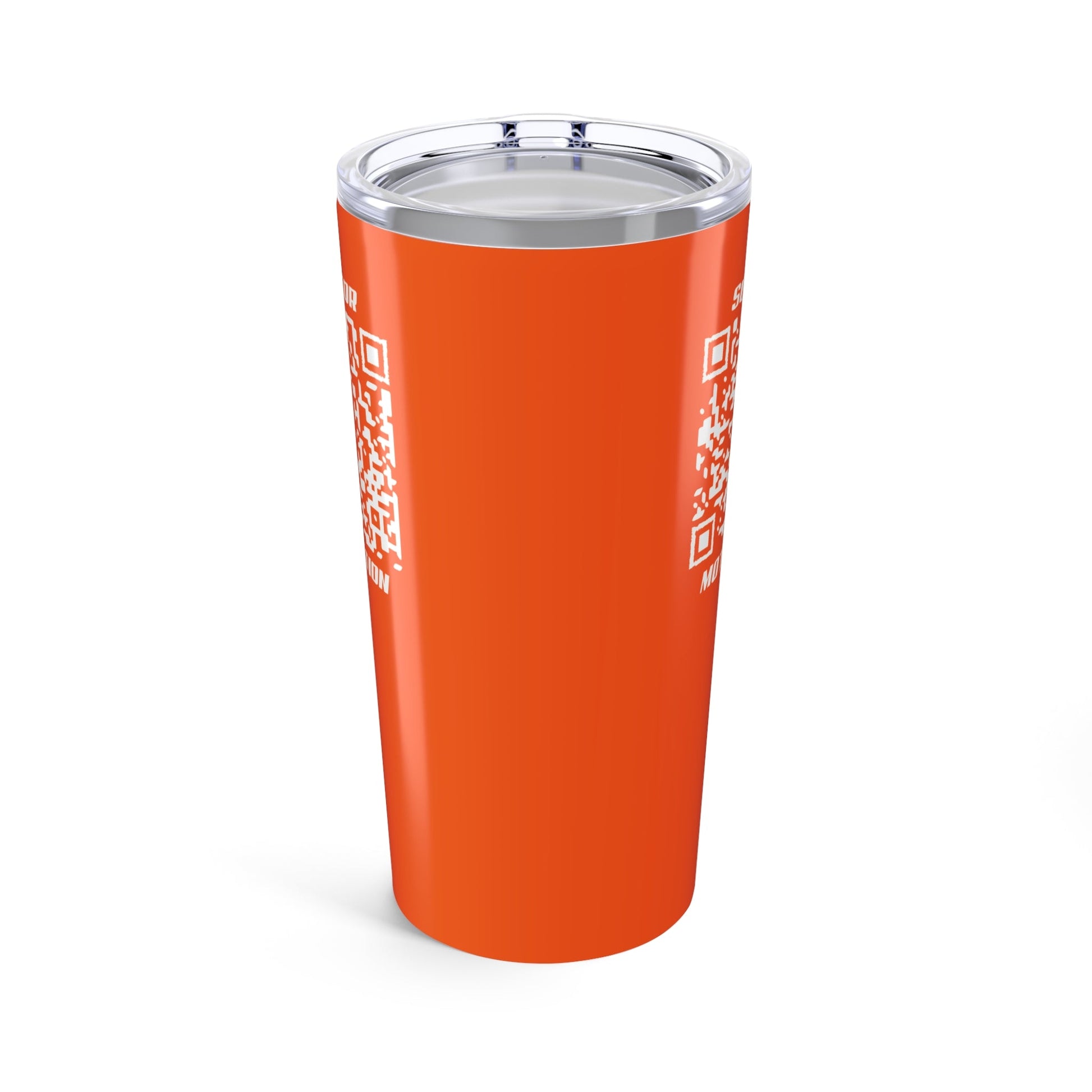 Fitness – Tumbler – Orange – Scan for Motivation - QR NATION