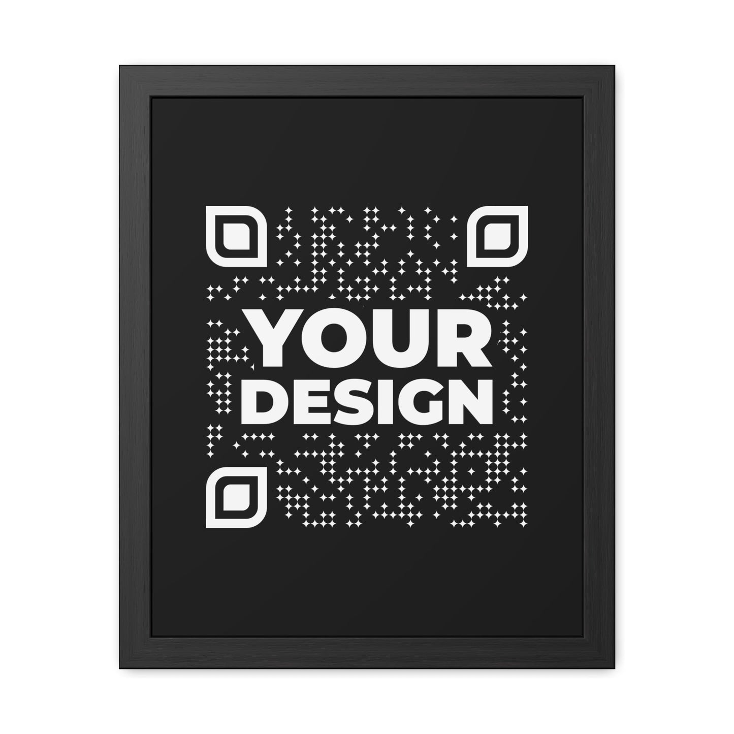 Framed Poster – Black - QR NATION