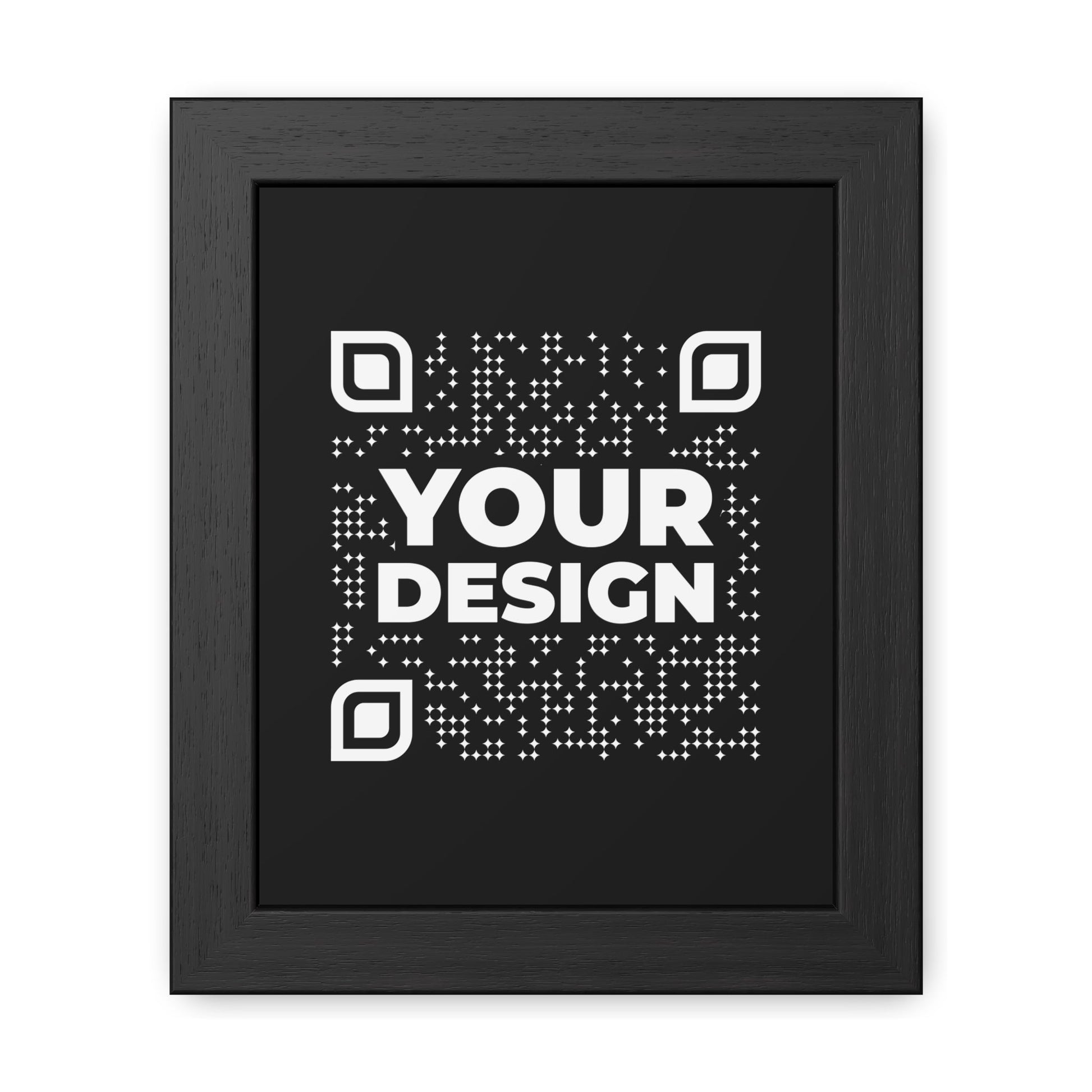 Framed Poster – Black - QR NATION
