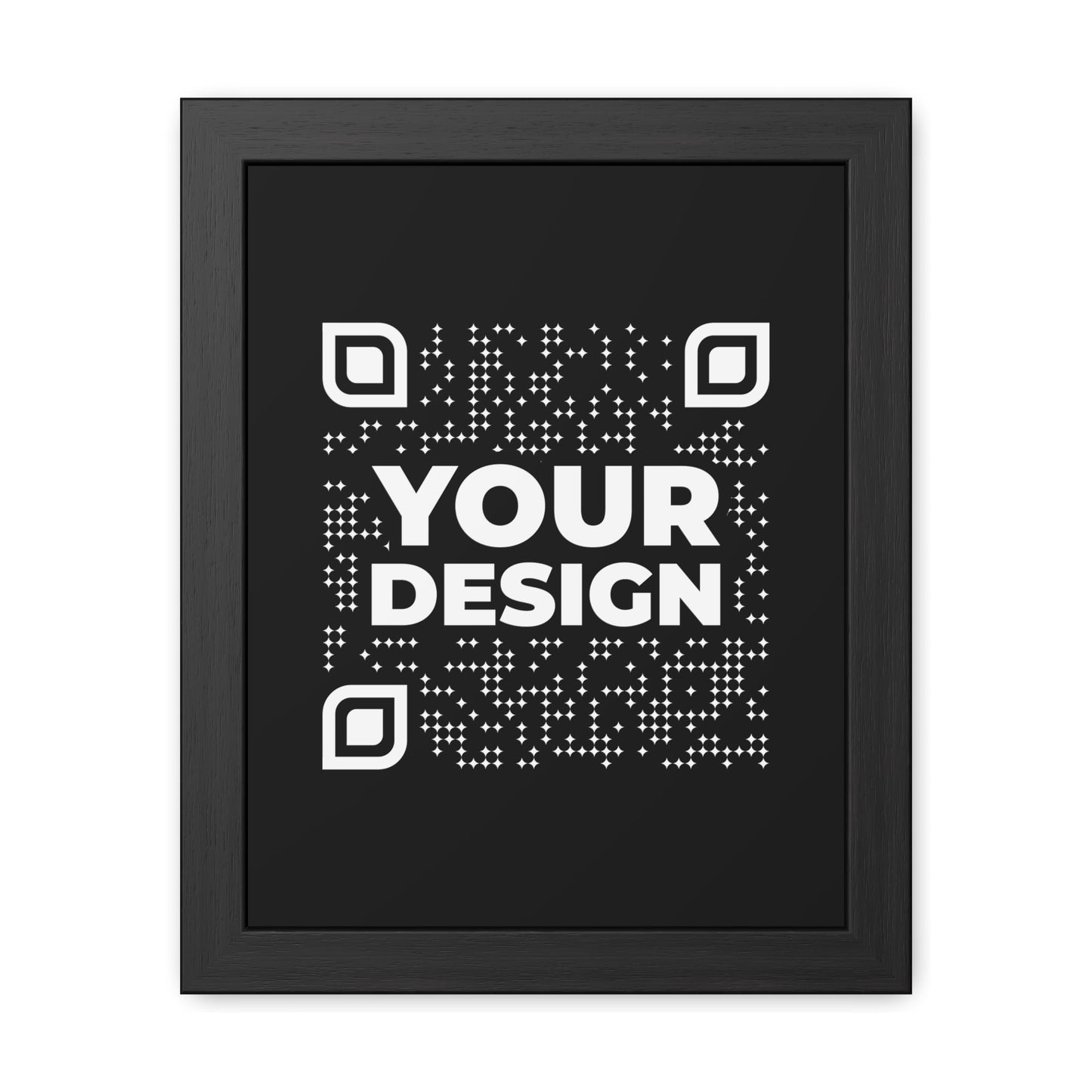 Framed Poster – Black - QR NATION