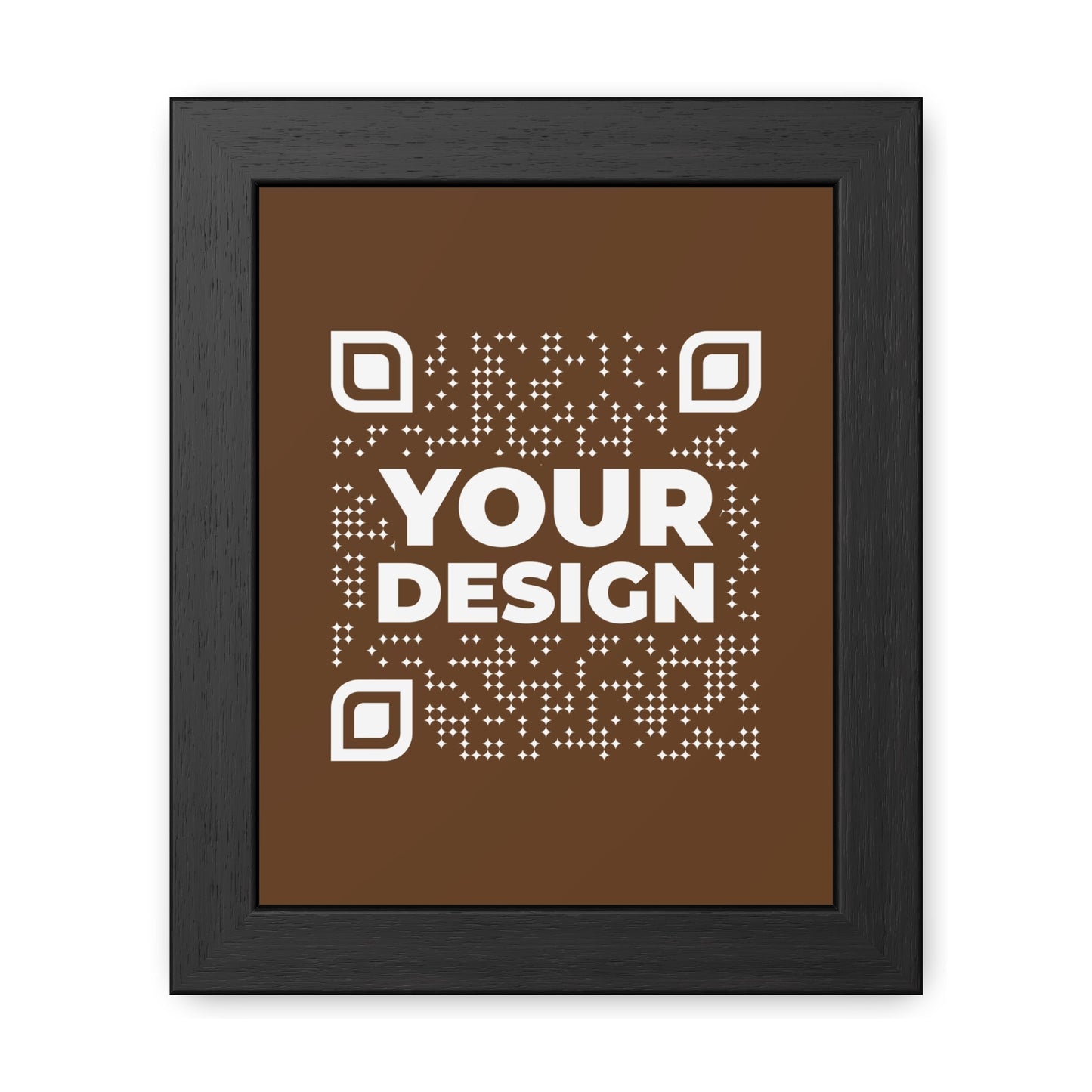 Framed Poster – Brown - QR NATION