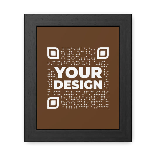 Framed Poster – Brown - QR NATION
