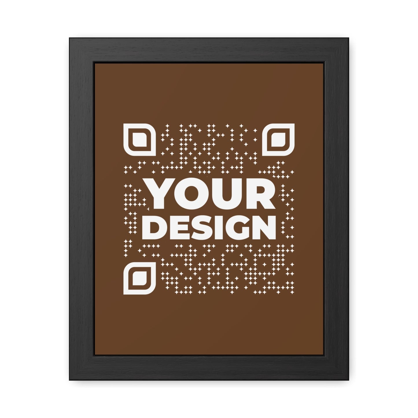Framed Poster – Brown - QR NATION