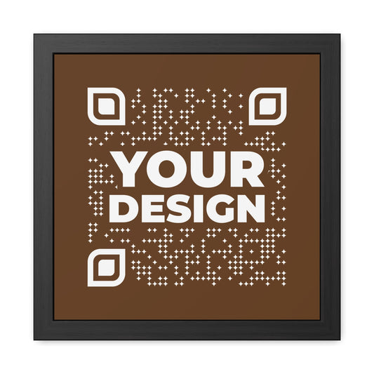 Framed Poster – Brown - QR NATION