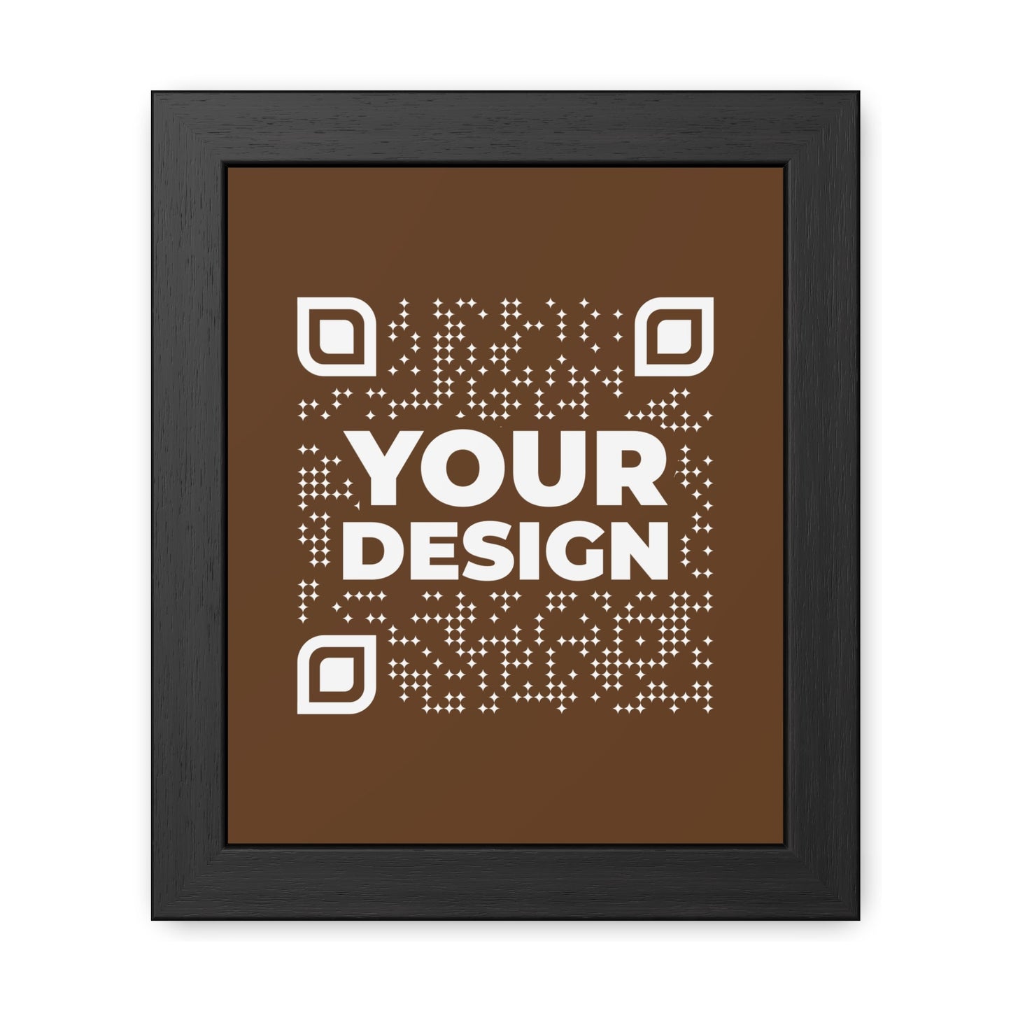 Framed Poster – Brown - QR NATION