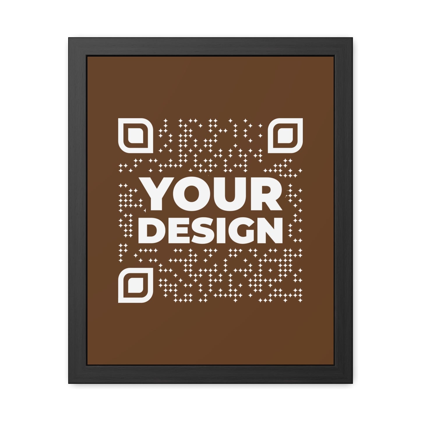 Framed Poster – Brown - QR NATION