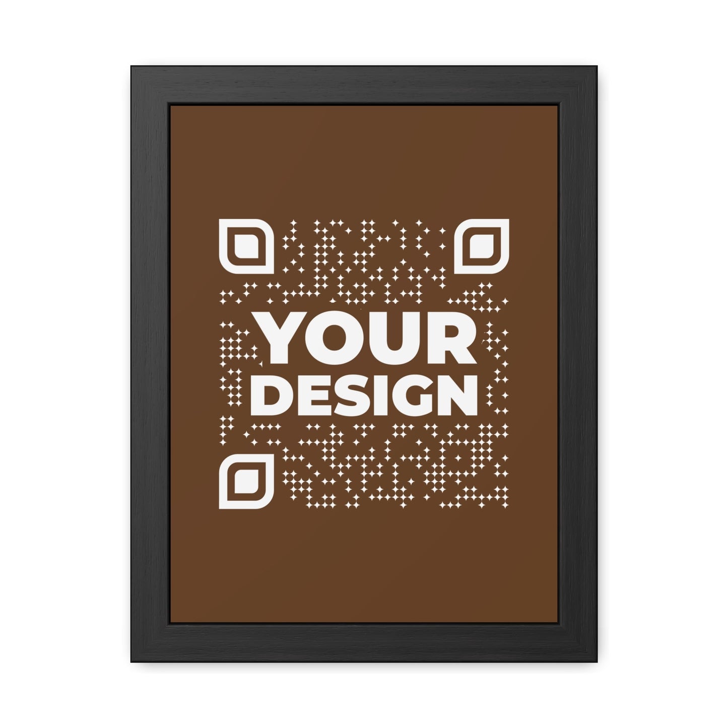 Framed Poster – Brown - QR NATION