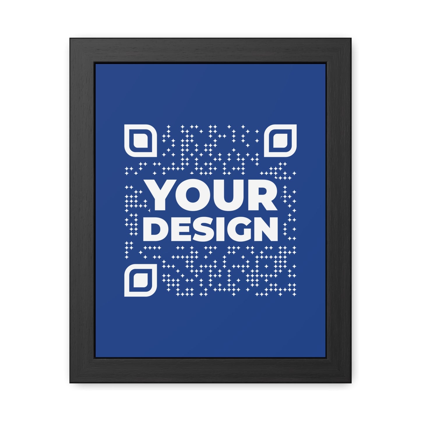 Framed Poster – Dark Blue - QR NATION