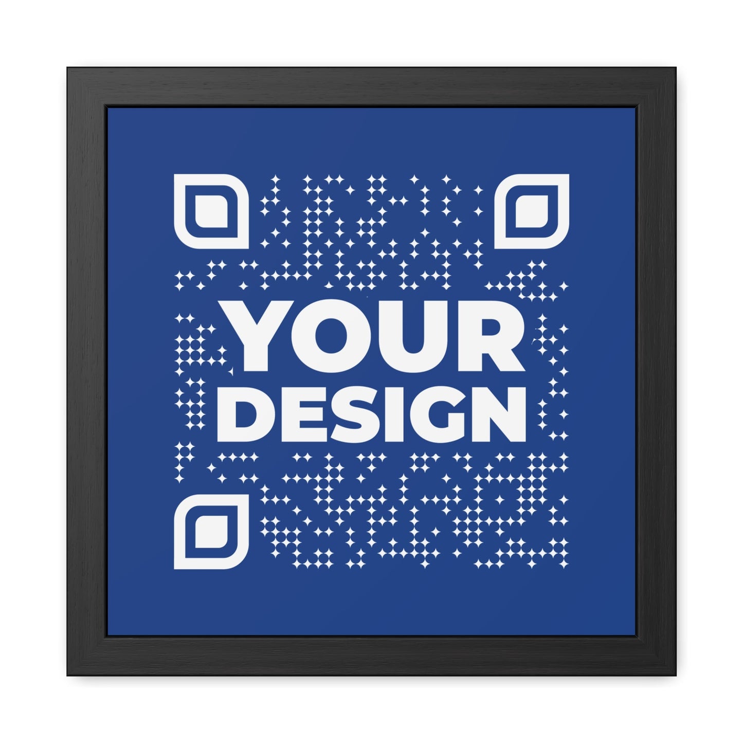 Framed Poster – Dark Blue - QR NATION