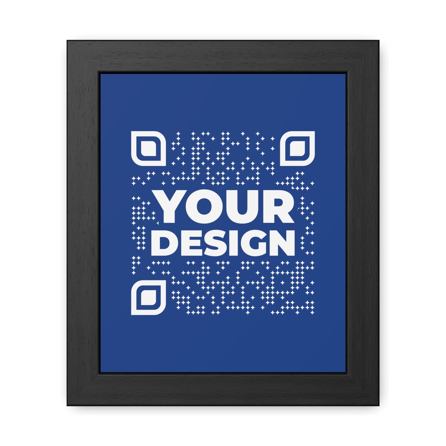 Framed Poster – Dark Blue - QR NATION
