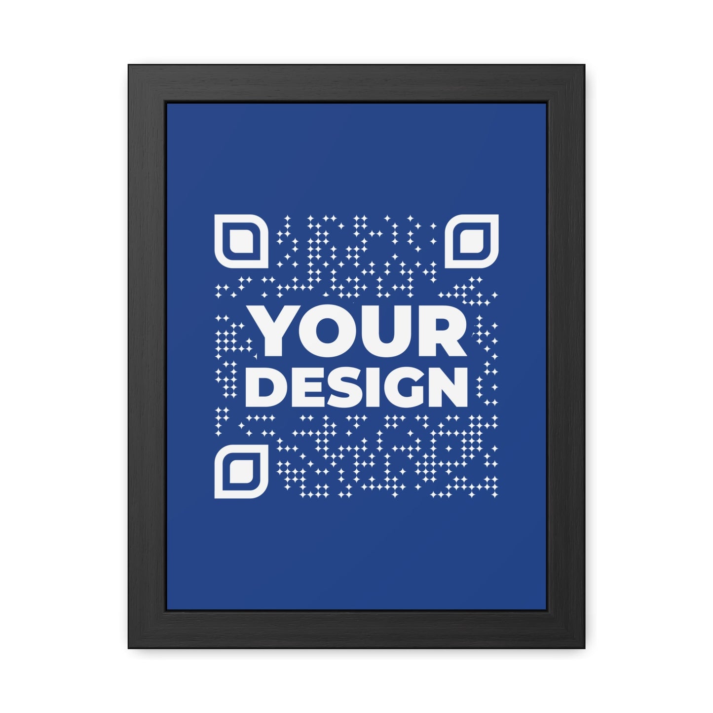 Framed Poster – Dark Blue - QR NATION