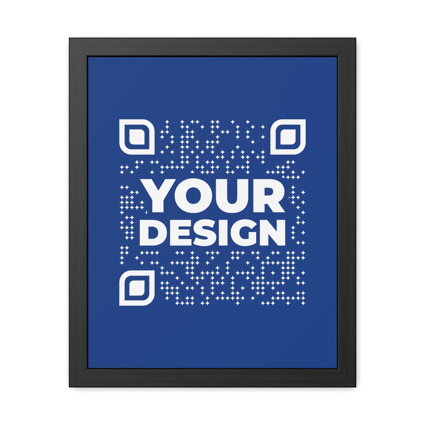 Framed Poster – Dark Blue - QR NATION