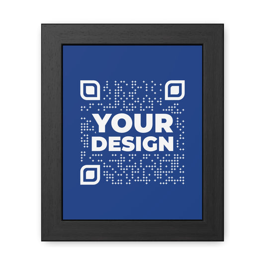 Framed Poster – Dark Blue - QR NATION