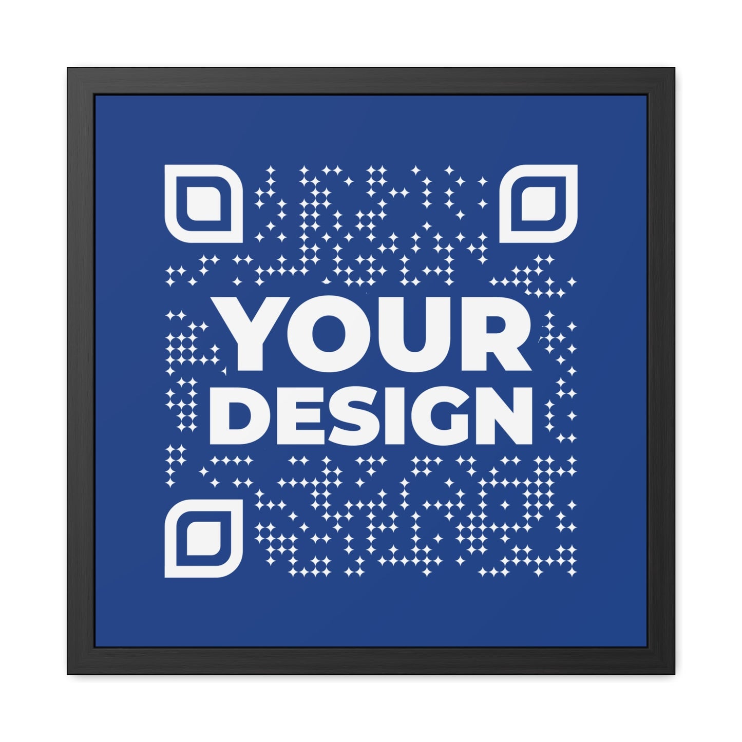 Framed Poster – Dark Blue - QR NATION