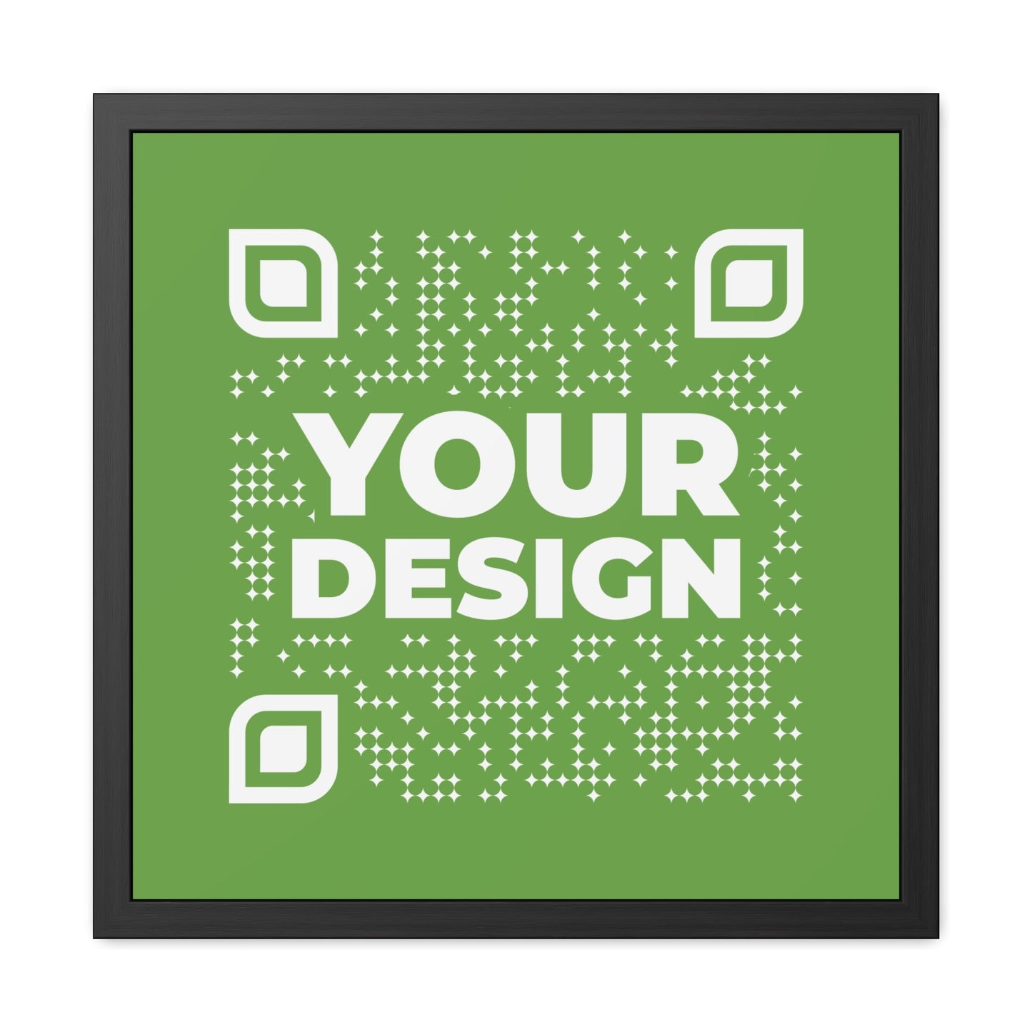 Framed Poster – Green - QR NATION