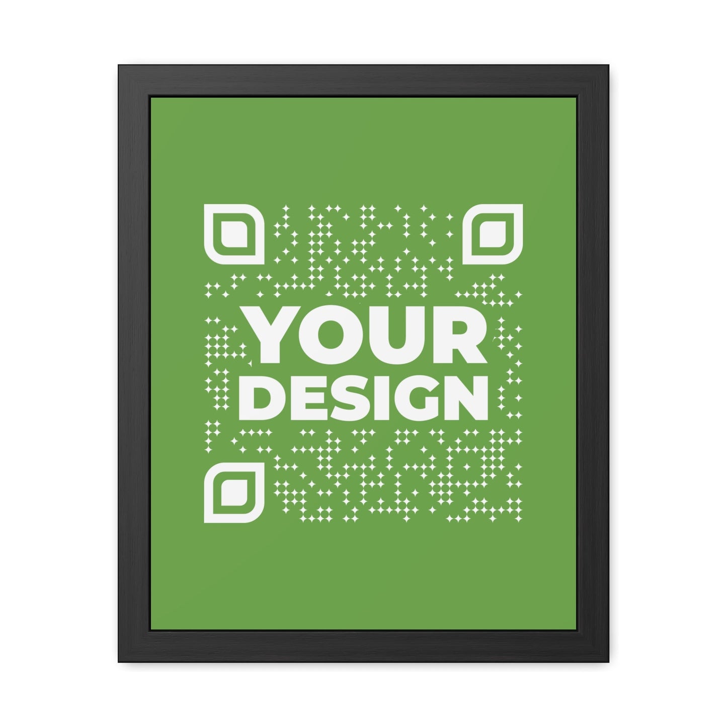 Framed Poster – Green - QR NATION