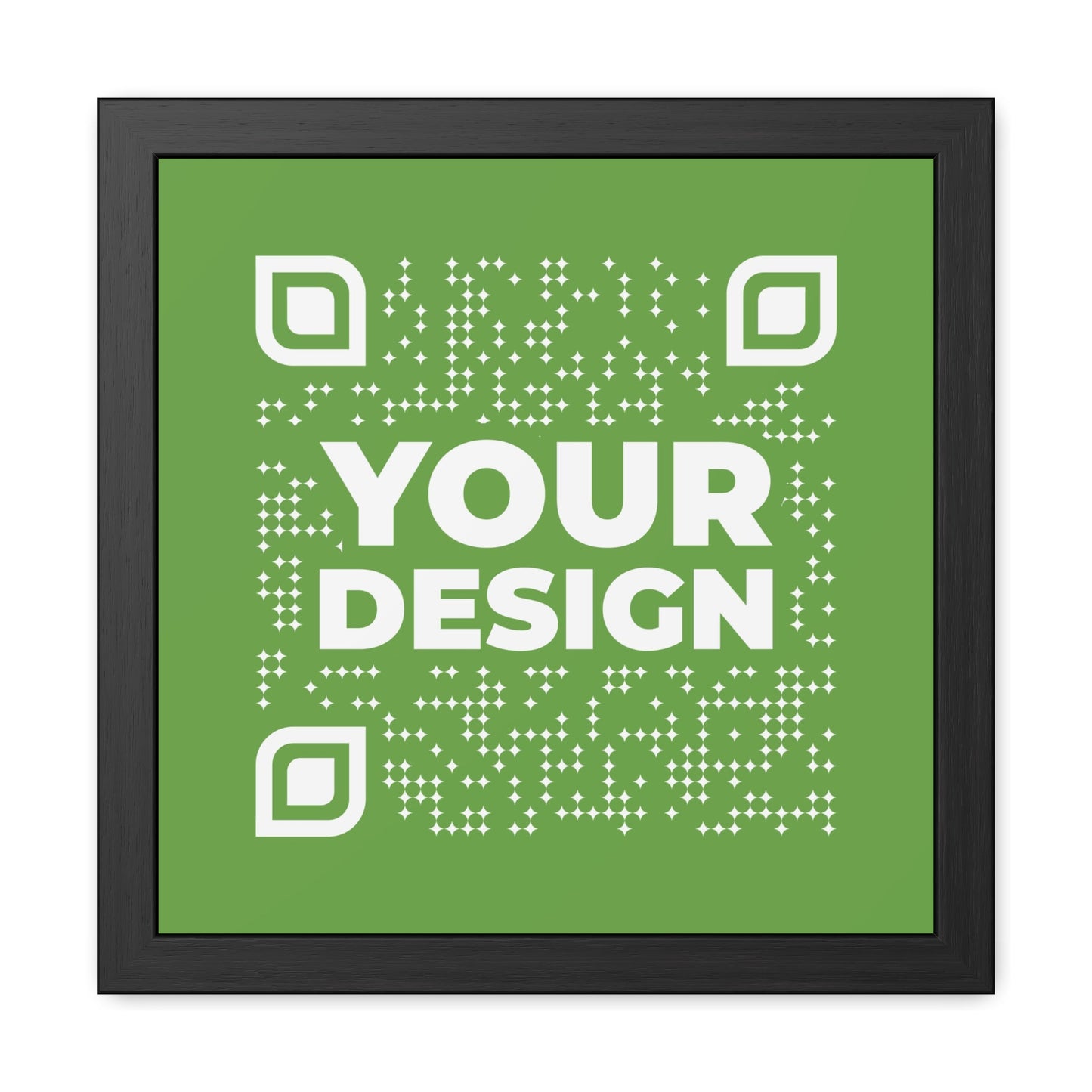 Framed Poster – Green - QR NATION