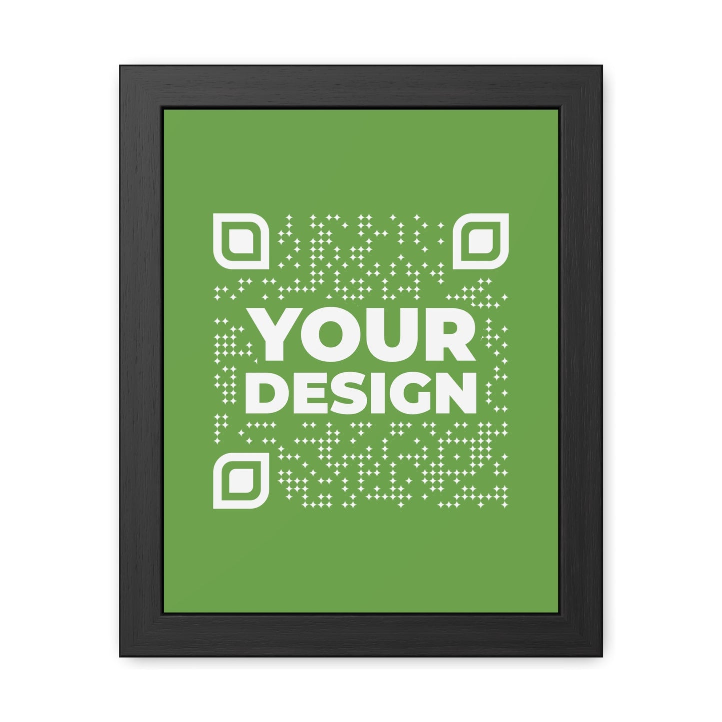 Framed Poster – Green - QR NATION