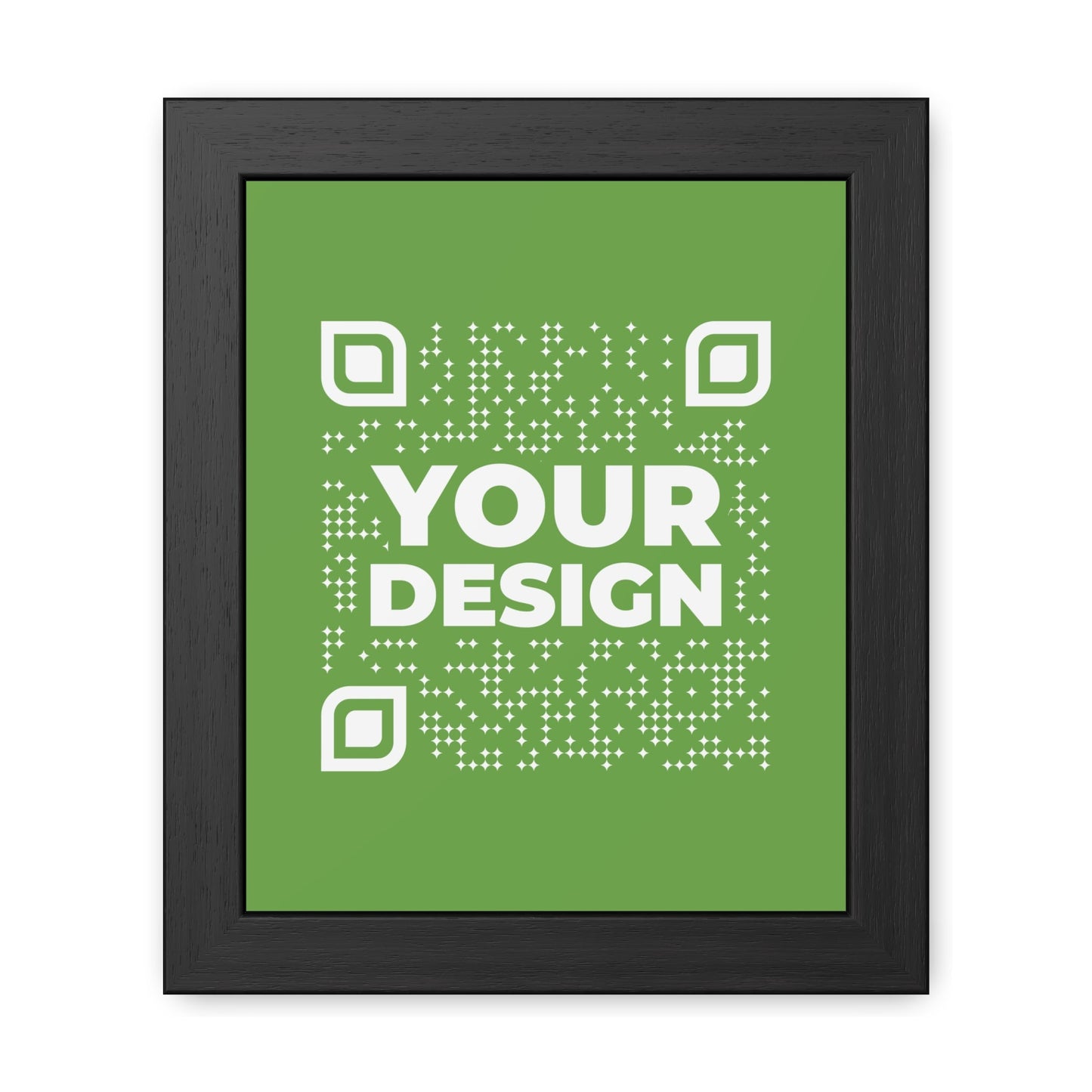 Framed Poster – Green - QR NATION