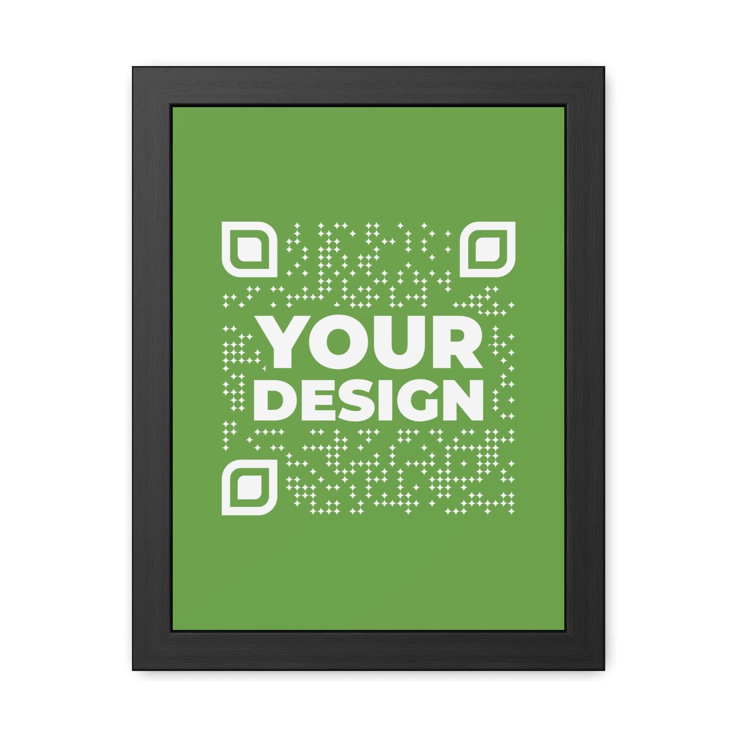 Framed Poster – Green - QR NATION