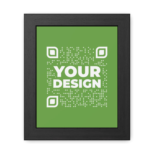 Framed Poster – Green - QR NATION