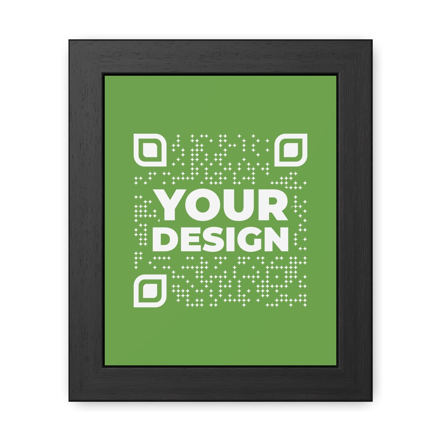 Framed Poster – Green - QR NATION