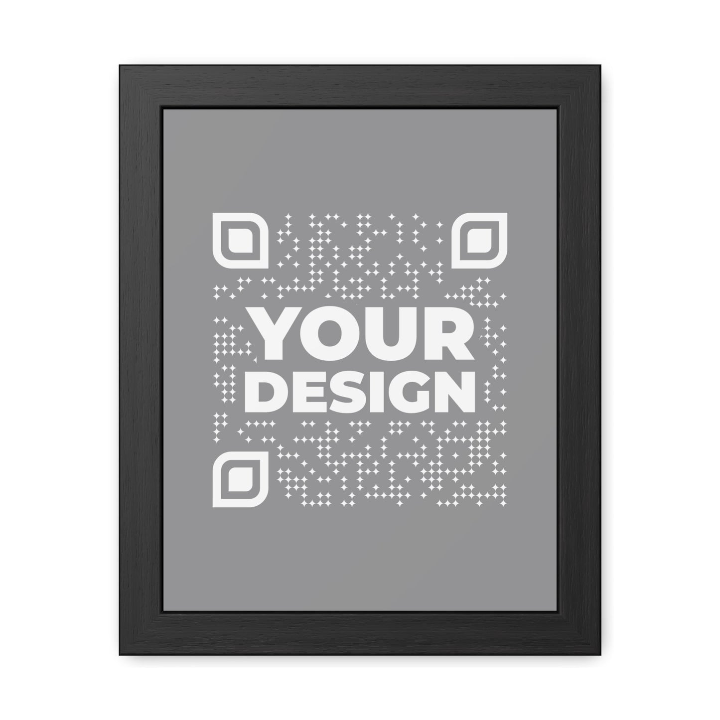 Framed Poster – Grey - QR NATION