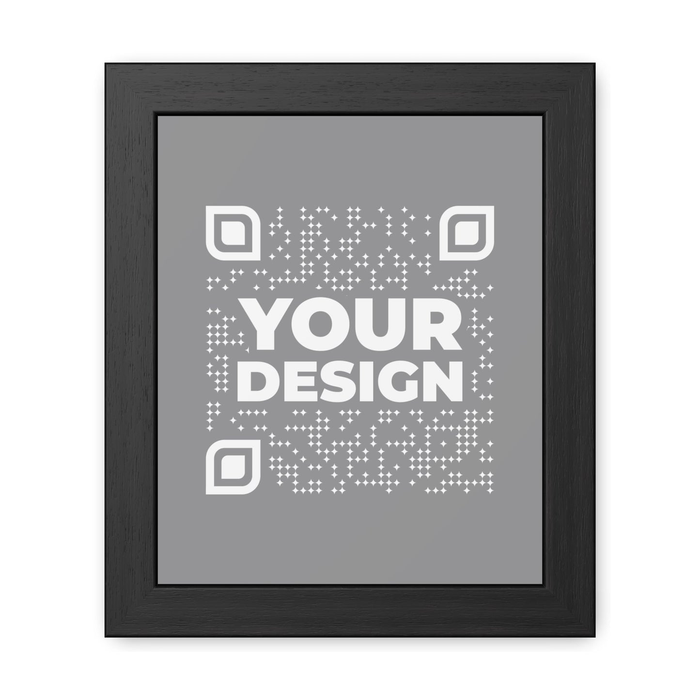 Framed Poster – Grey - QR NATION