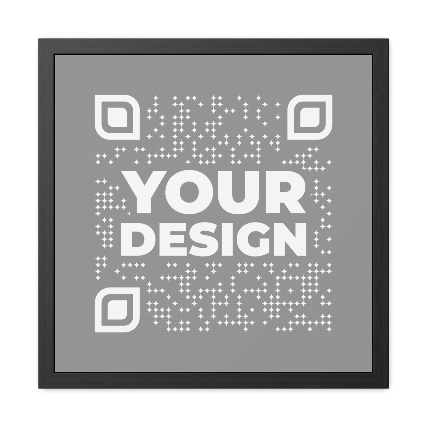 Framed Poster – Grey - QR NATION