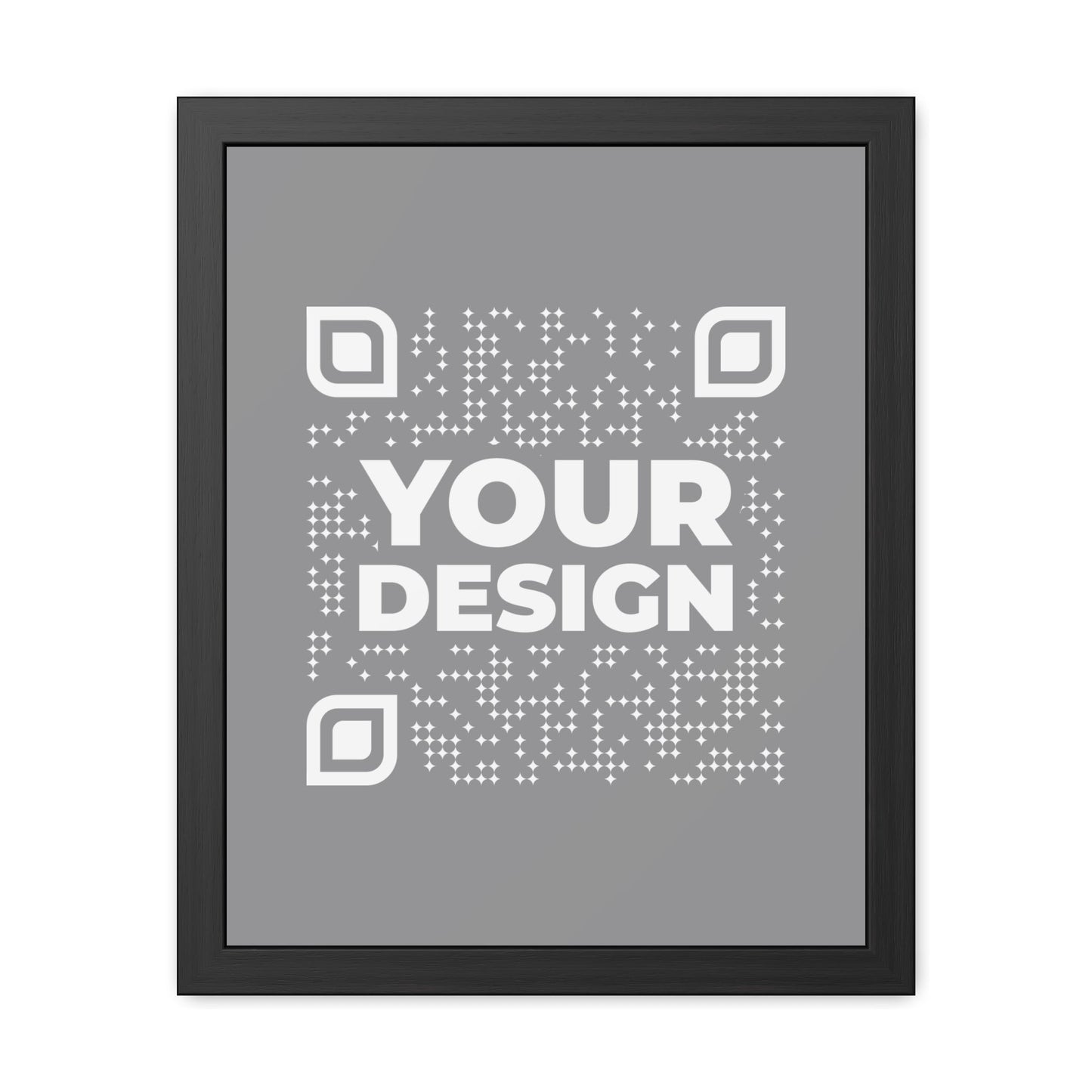Framed Poster – Grey - QR NATION