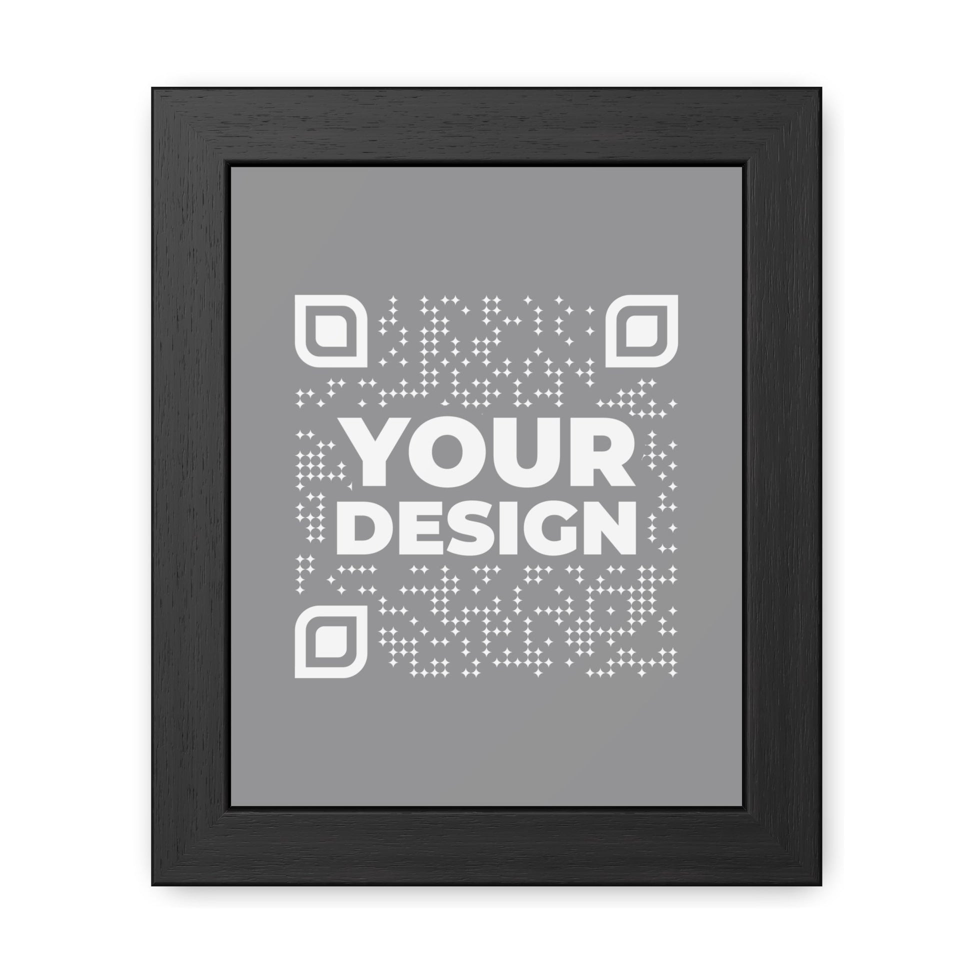 Framed Poster – Grey - QR NATION