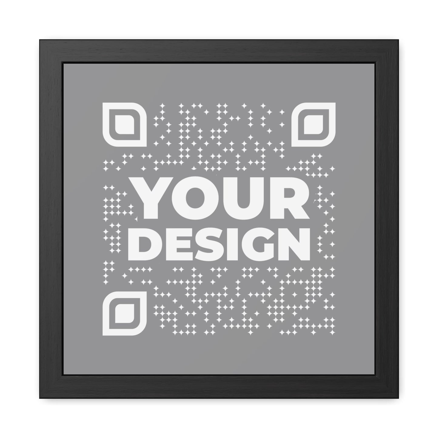 Framed Poster – Grey - QR NATION