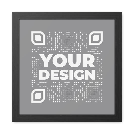 Framed Poster – Grey - QR NATION