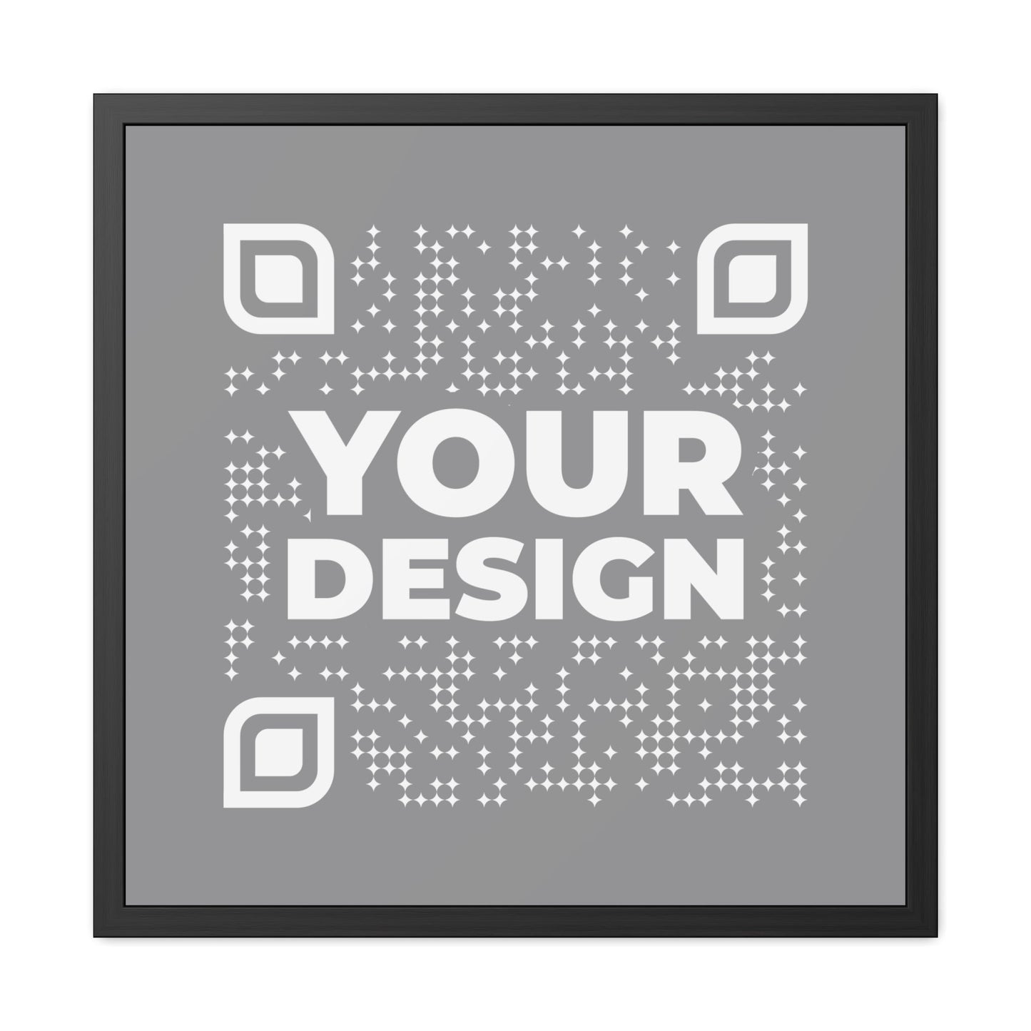 Framed Poster – Grey - QR NATION