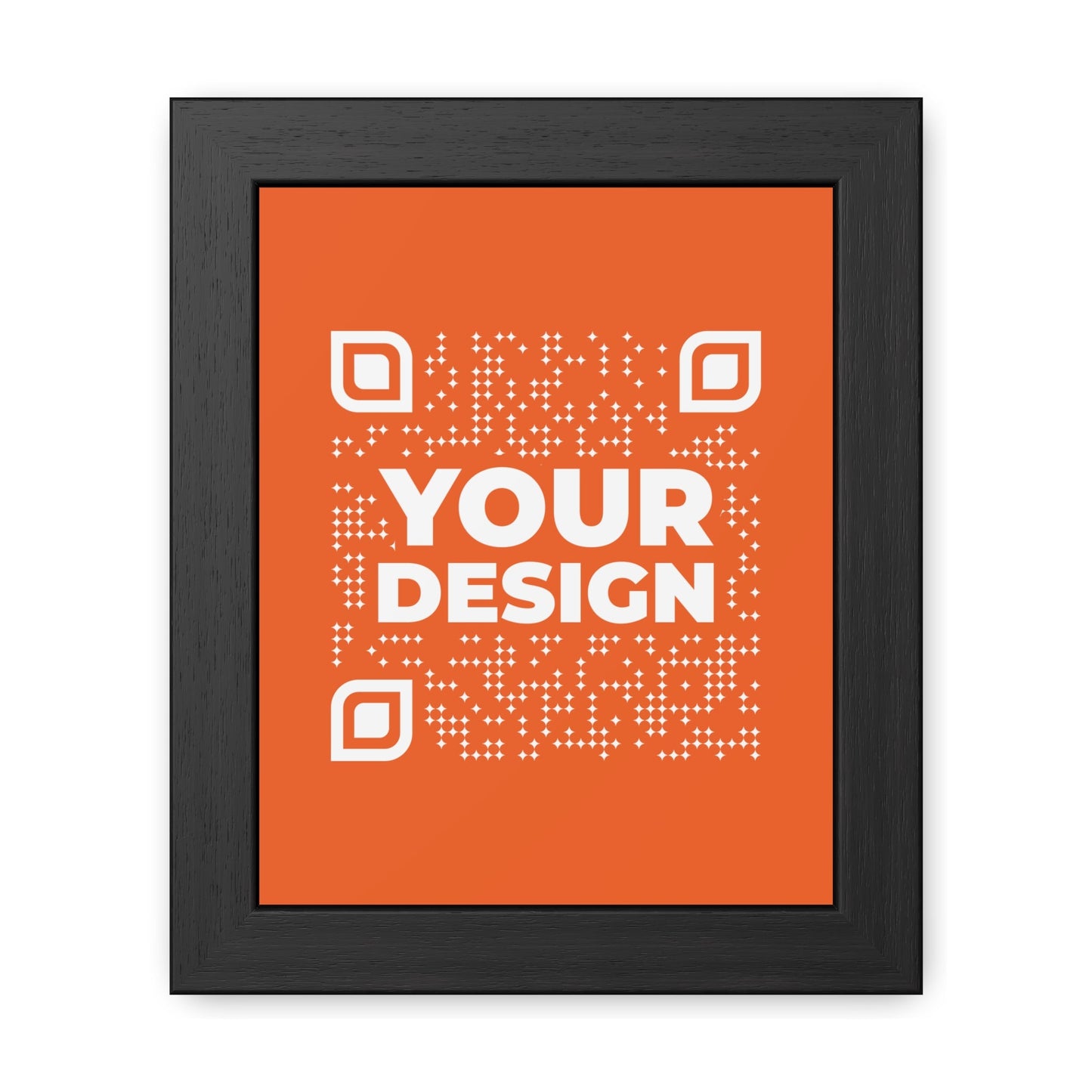 Framed Poster – Orange - QR NATION