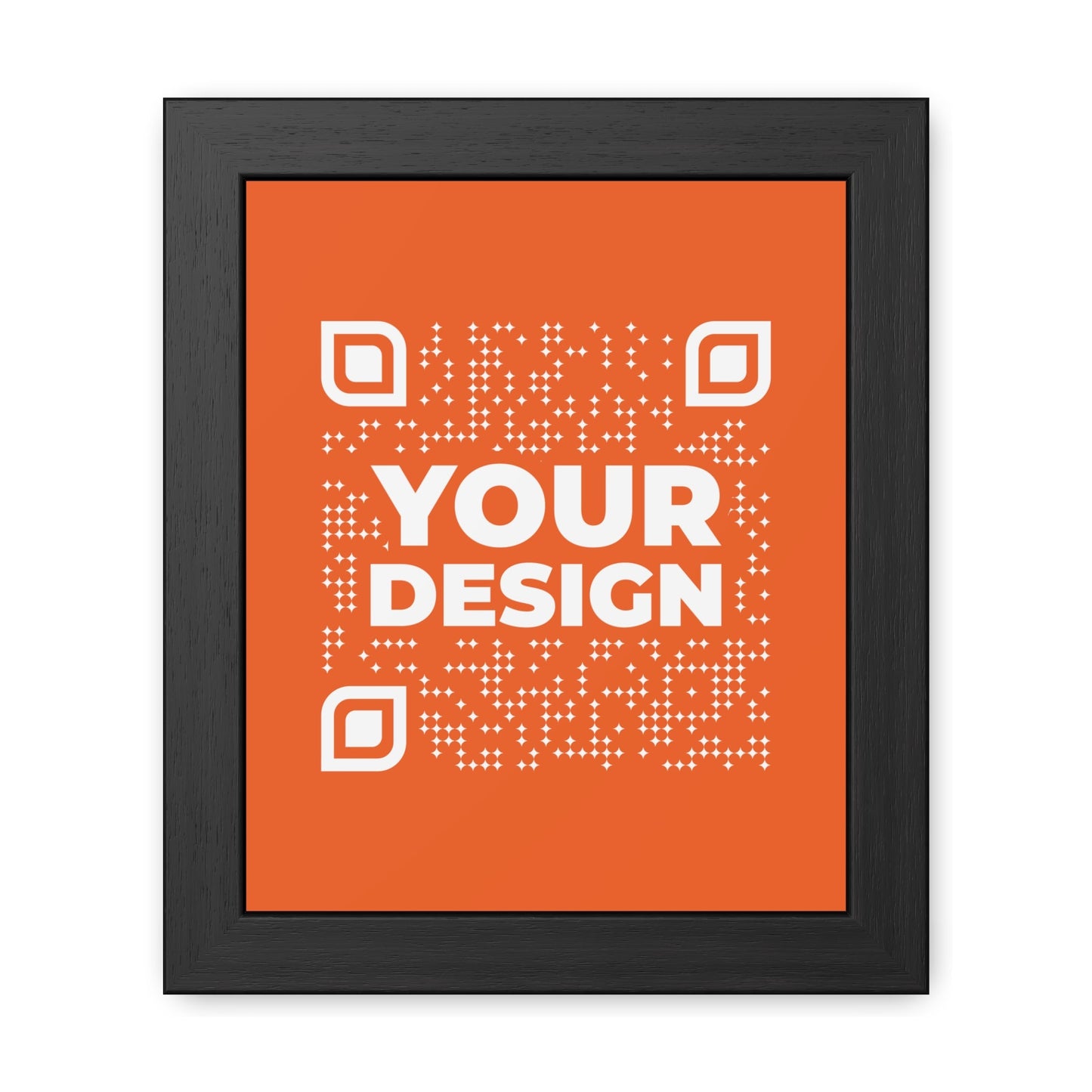 Framed Poster – Orange - QR NATION