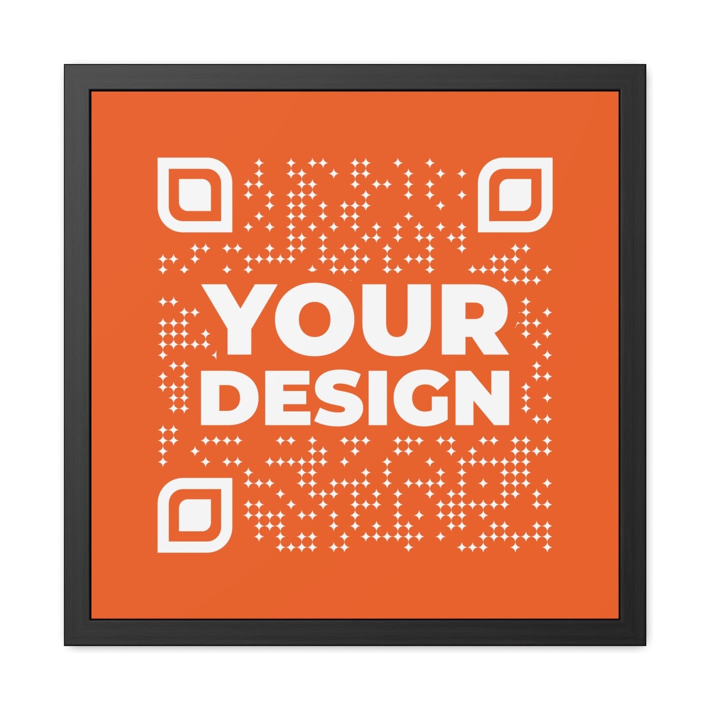 Framed Poster – Orange - QR NATION